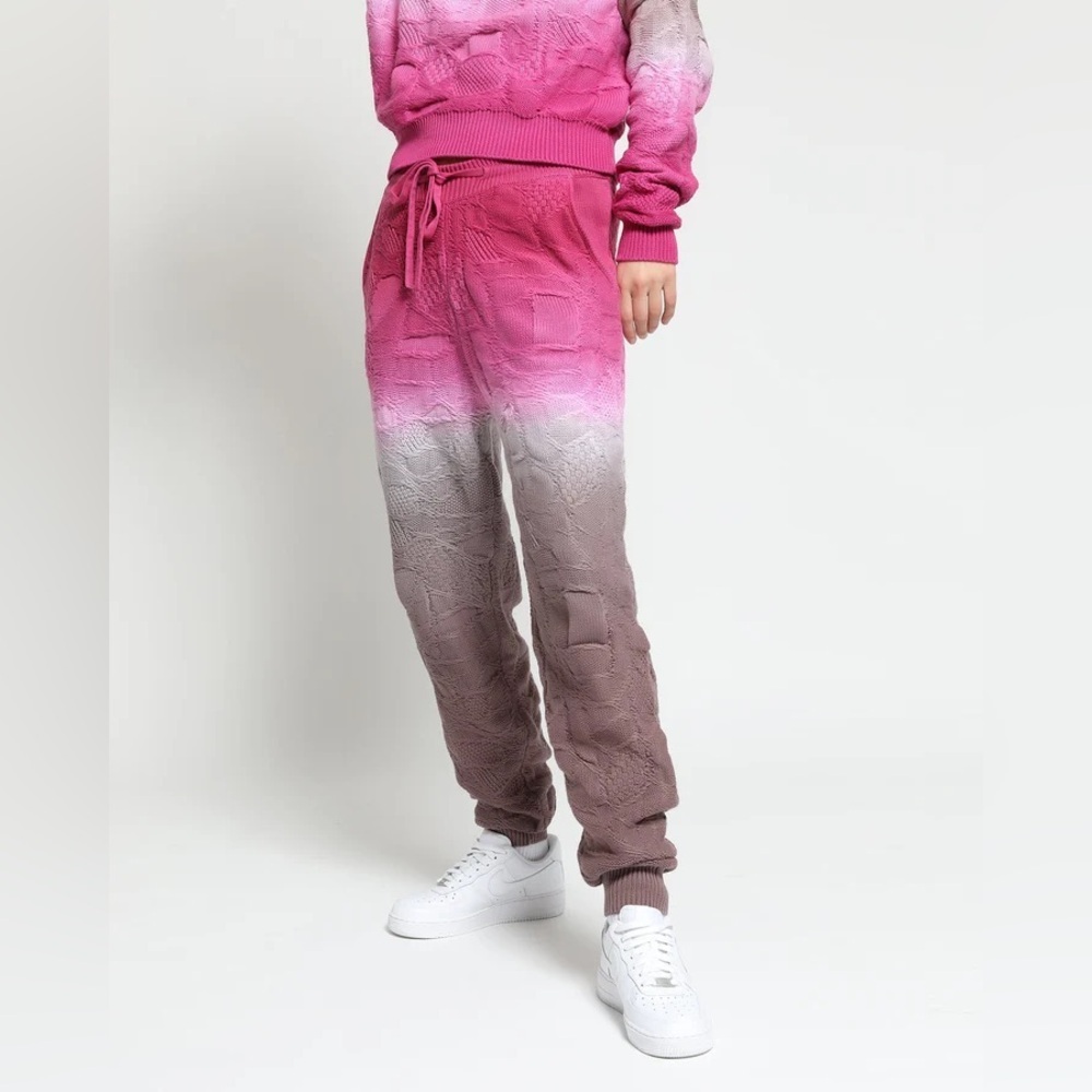 Twenty Montreal Crossover Netting Sweater Dip Dye Joggers  Size S